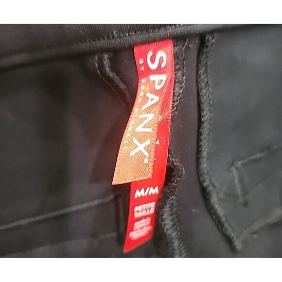 Spanx Black Skinny Leg Ponte Knit Cropped Pants 29.5" Waist Petite Women's MP - Picture 9 of 12